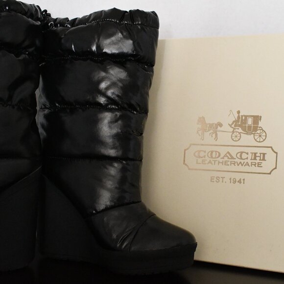 SPRING SALE PRICE DROP: COACH patent leather wedge boot - Picture 2 of 13